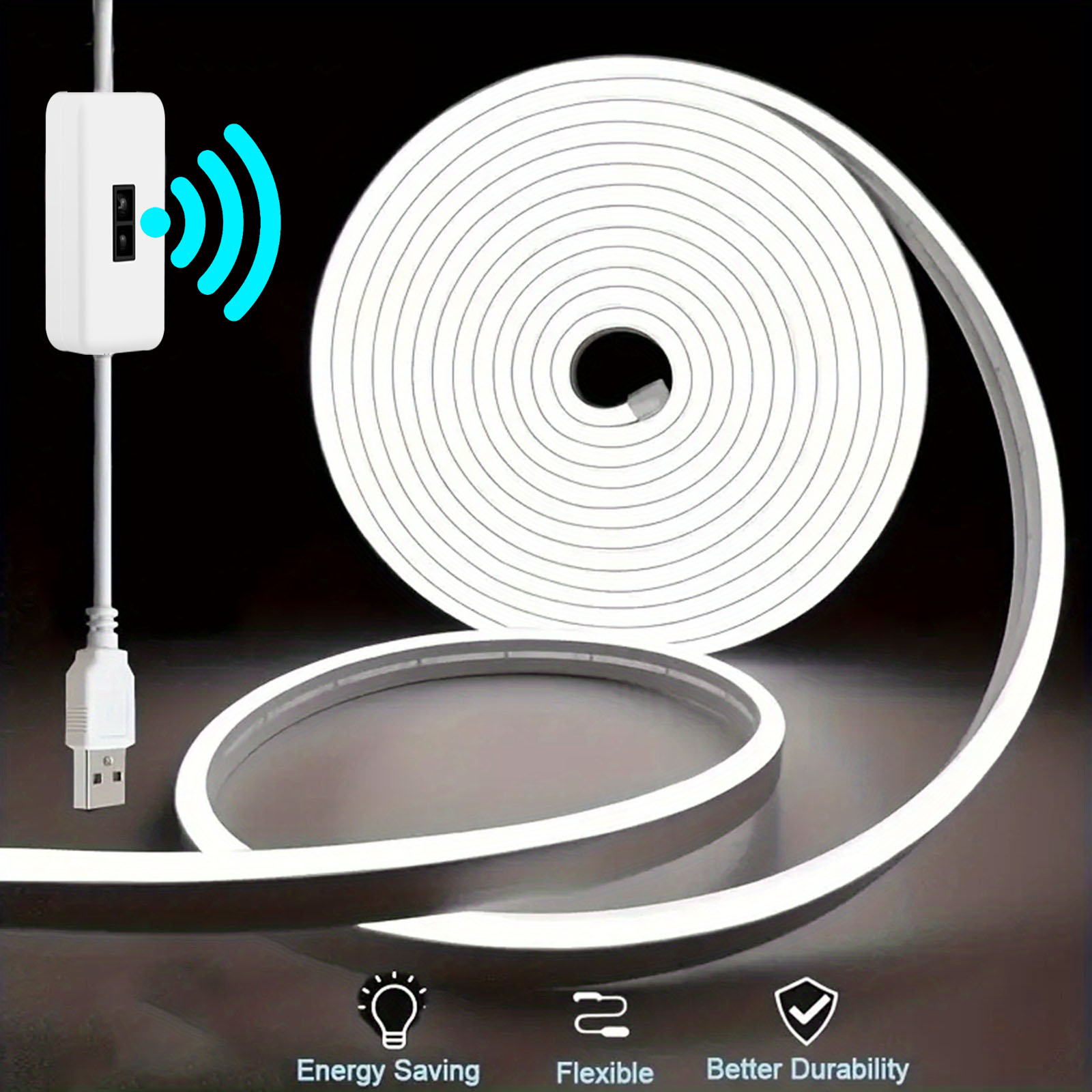 Outdoor Power Strip Weatherproof - Датчик движения, неоновая светодиодная лента, USB-переключатель